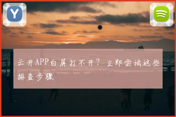 云开APP白屏打不开？立即尝试这些排查步骤